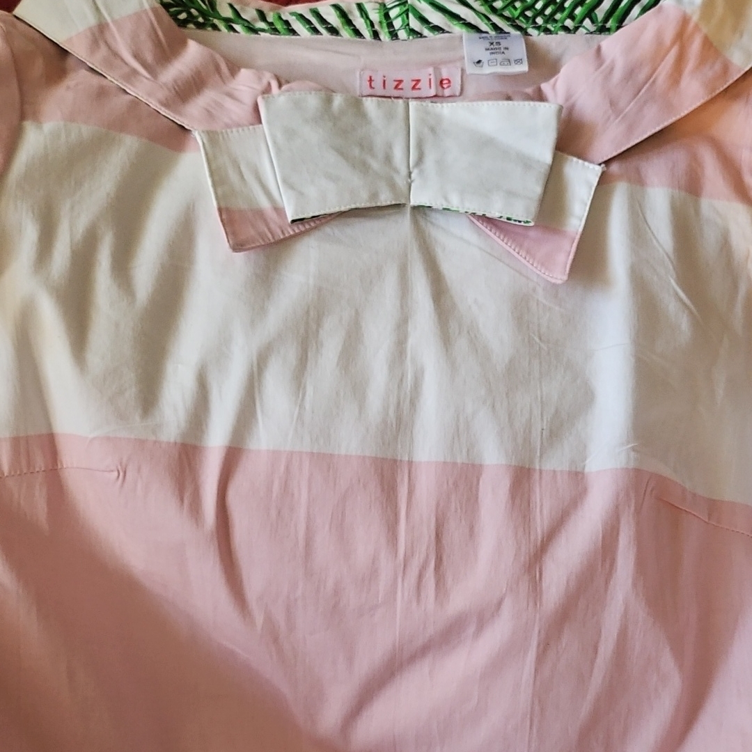 Pink And White Bow Tunic Xs